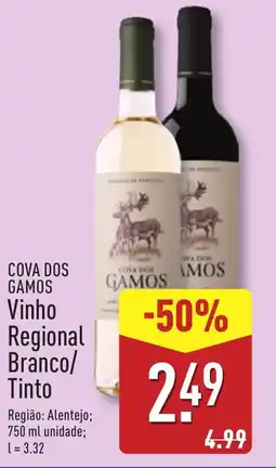 ALDI Cova dos gamos vinho Regional Branco/ Tinto promoção