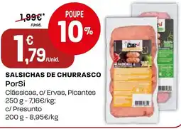 Intermarché Salsichas de churrasco PorSi promoção