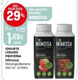 Intermarché Iogurte líquido proteína mimosa promoção