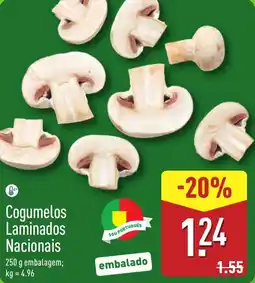 ALDI Cogumelos Laminados Nacionais promoção