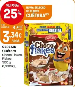 Intermarché Cereais Cuétara Choco Flakes, promoção