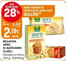 Intermarché Bolacha zero s/ açúcares gullón promoção