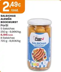 Intermarché Salsichas alemãs bockwurst PorSi promoção