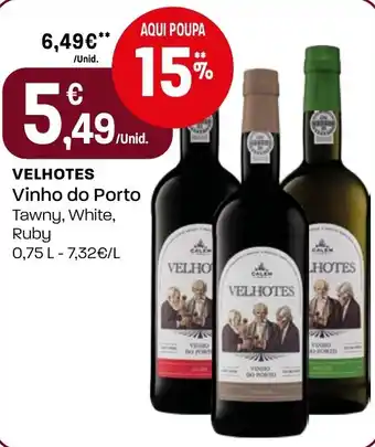 Intermarché VELHOTES Vinho do Porto Tawny, White, Ruby promoção
