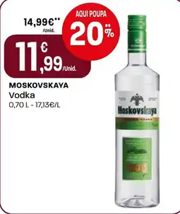 Intermarché MOSKOVSKAYA Vodka promoção