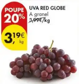Pingo Doce Uva red globe a granel promoção