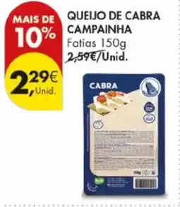 Pingo Doce Queijo de cabra campainha fatias promoção