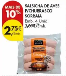 Pingo Doce Salsicha de aves p/churrasco sorraia promoção