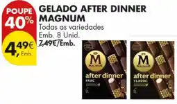Pingo Doce Gelado after dinner magnum promoção