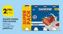 Pingo Doce Iogurte líquido puro danone promoção