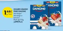 Pingo Doce Iogurte líquido puro danone promoção