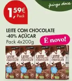 Pingo Doce Leite com chocolate -40% açúcar promoção