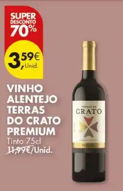 Pingo Doce Vinho alentejo terras do crato premium tinto promoção