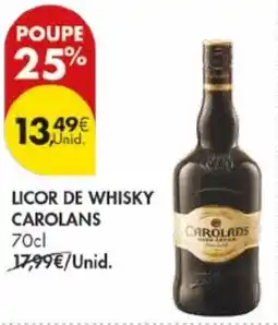 Pingo Doce Licor de whisky carolans promoção