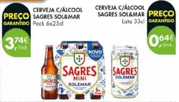 Pingo Doce Cerveja c/álcool sagres sol&mar lata promoção