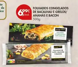 Pingo Doce Folhados congelados de bacalhau e grelos/ ananás e bacon promoção