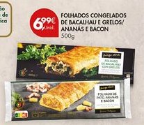 Pingo Doce Folhados congelados de bacalhau e grelos/ ananás e bacon promoção