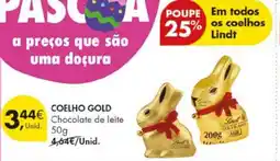 Pingo Doce Coelho gold chocolate de leite promoção