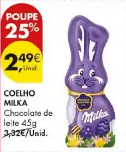 Pingo Doce Coelho milka chocolate de leite promoção