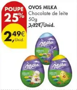 Pingo Doce Ovos milka chocolate de leite promoção