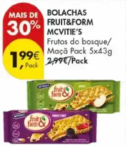 Pingo Doce Bolachas fruit&form mcvitie's promoção