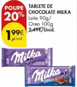 Pingo Doce Tablete de chocolate milka promoção