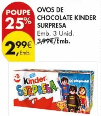 Ovos de chocolate kinder surpresa