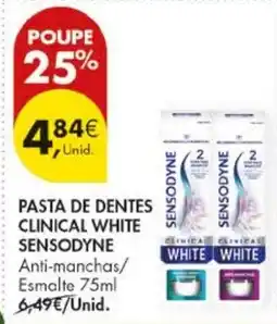 Pingo Doce Pasta de dentes clinical white sensodyne promoção