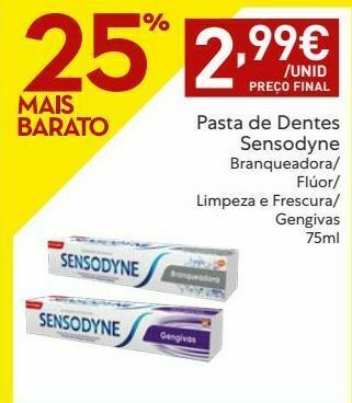 Pasta de dentes sensodyne