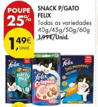 Pingo Doce Snack p/gato felix promoção