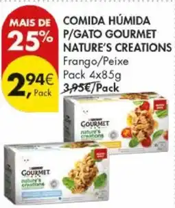 Pingo Doce Comida húmida p/gato gourmet nature's creations promoção