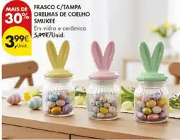 Pingo Doce Frasco c/tampa orelhas de coelho smukee promoção