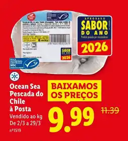 Lidl Ocean Sea Pescada do Chile à Posta promoção