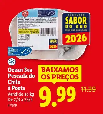 Lidl Ocean Sea Pescada do Chile à Posta promoção