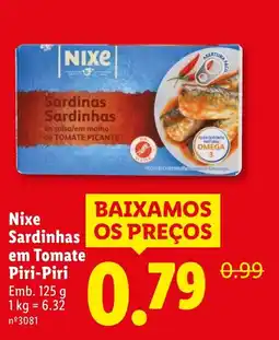 Lidl Nixe Sardinhas em Tomate Piri-Piri promoção