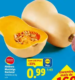 Lidl Abóbora Manteiga Nacional promoção