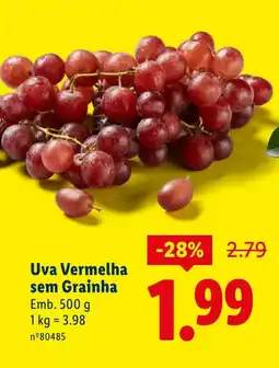 Lidl Uva Vermelha sem Grainha promoção