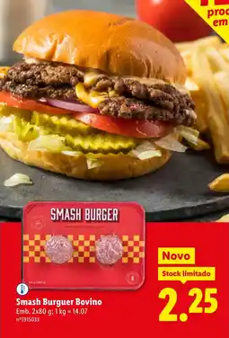 Lidl Smash Burguer Bovino promoção