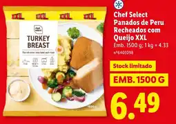 Lidl Chef Select Panados de Peru Recheados com Queijo XXL promoção