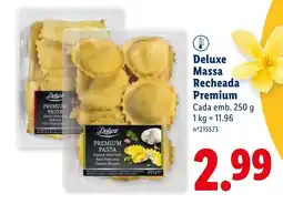 Lidl Deluxe Massa Recheada Premium promoção