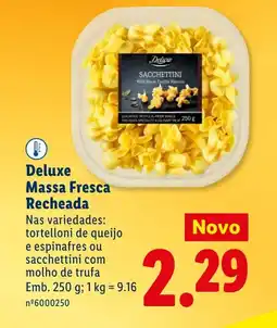 Lidl Deluxe Massa Fresca Recheada promoção