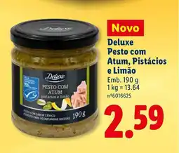 Lidl Deluxe Pesto com Atum, Pistácios e Limão promoção