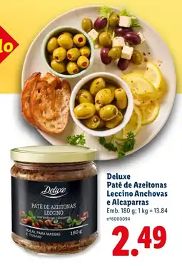 Lidl Deluxe Patê de Azeitonas Leccino Anchovas e Alcaparras promoção