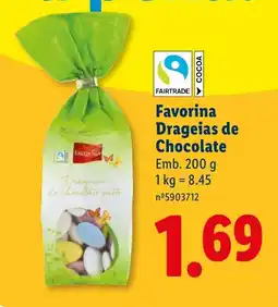 Lidl Favorina Drageias de Chocolate promoção