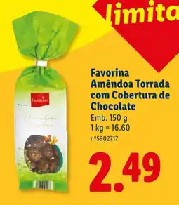 Lidl Favorina Amêndoa Torrada com Cobertura de Chocolate promoção