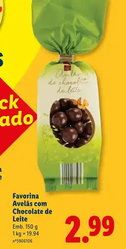 Lidl Favorina Avelãs com Chocolate de Leite promoção