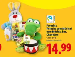 Lidl Favorina Peluche com Música/ com Música, Luz, Chocolate promoção
