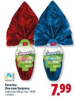 Lidl Favorina Ovo com Surpresa promoção