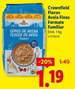 Lidl Crownfield Flocos Aveia Finos Formato Familiar promoção
