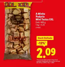 Lidl A Minha Padaria Mini Tostas XXL promoção